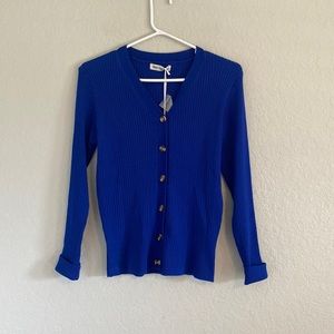 45. Super soft bright blue sweater
